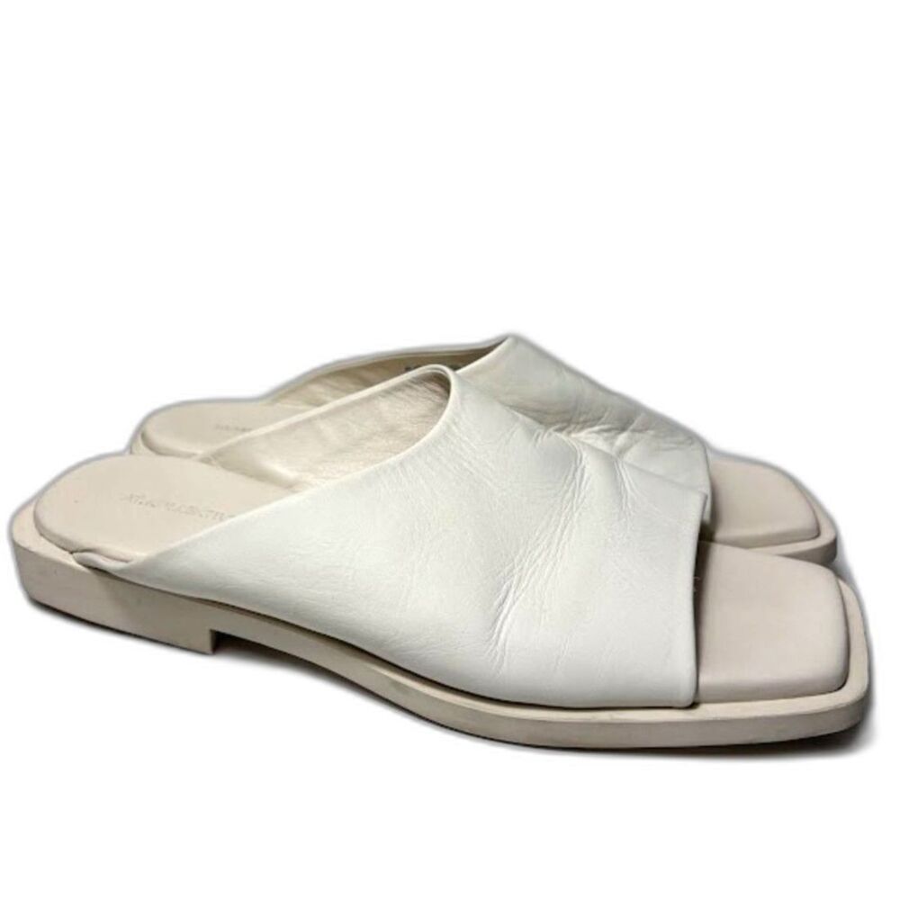 AT KOLLECTIVE x Bianca Saunders Morant slides Off White 40 W 9 Leather M 7.5